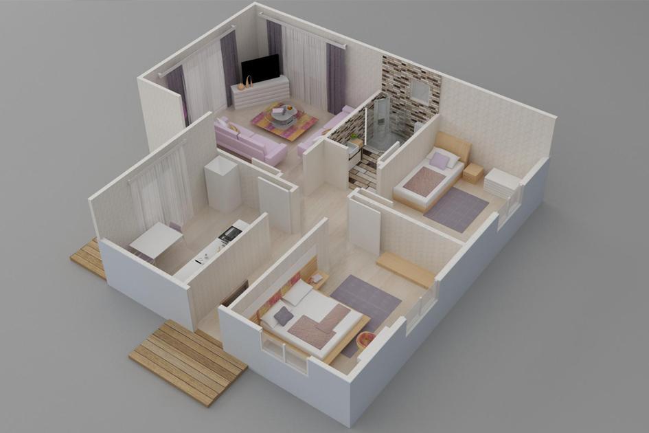 Kayseri Prefabrik 77 mt 3 Kayseri Prefabrik 77 mt - Görsel 3