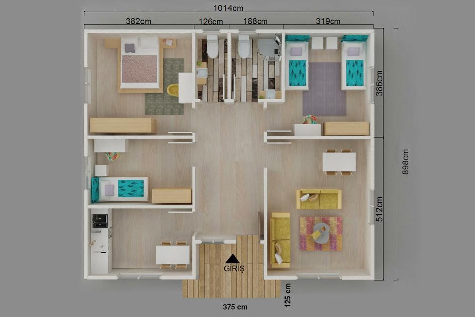 Kayseri Prefabrik 96 mt 2 Kayseri Prefabrik 96 mt - Görsel 2